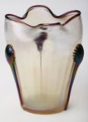 Vase mit gekämmtem Besatz, Jugendstil,