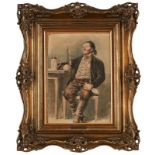 Aquarell Ludwig Knaus 1829 Wiesbaden -