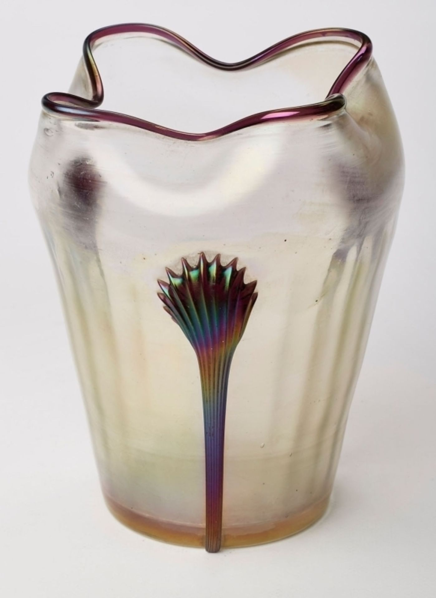 Vase mit gekämmtem Besatz, Jugendstil, - Image 2 of 2