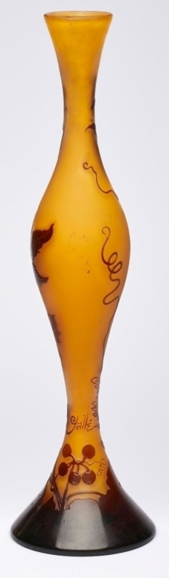 Solifleur-Vase "Wilder Wein", Gallé - Image 2 of 2