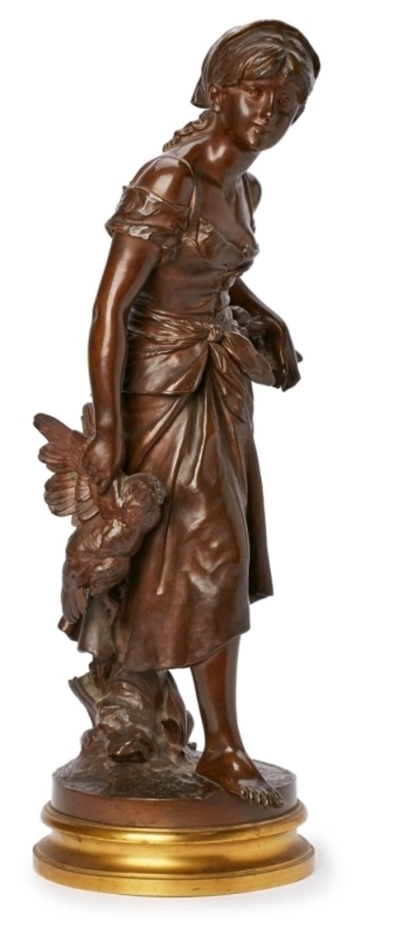 Gr. Bronze Mathurin Moreau (1822 Dijon - Image 3 of 3