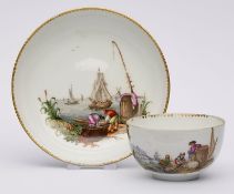 Tasse mit UT "Hafenszenen", Meissen