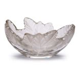 Kl. Schale mit Blattrelief, Lalique