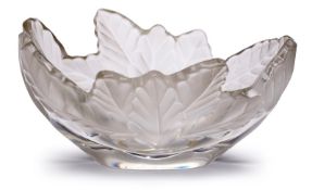 Kl. Schale mit Blattrelief, Lalique