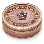 Deckeldose, wohl Fabergé, St. Petersburg um 1900, Meister Wingström.