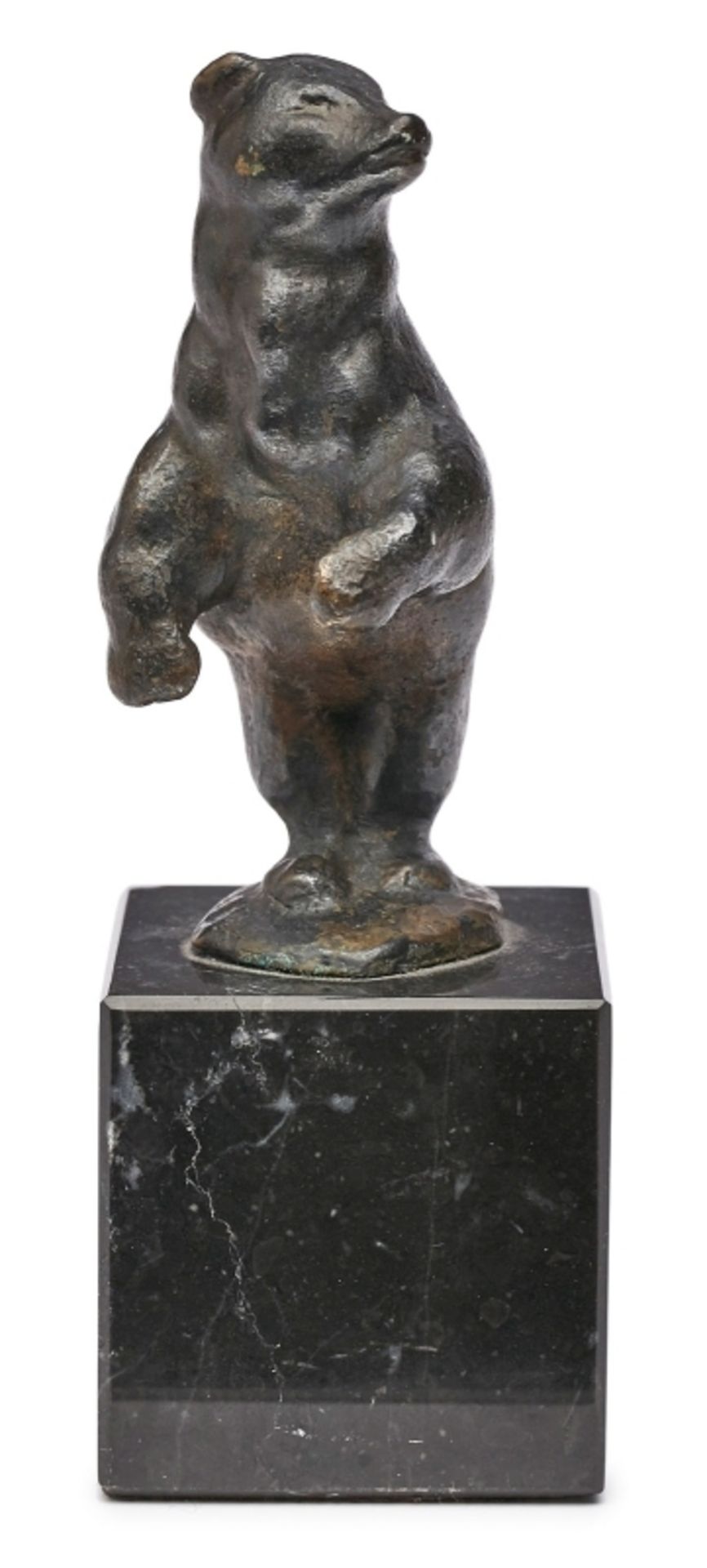 Kl. Bronze August Gaul: Petschaft/ Stehender Bär, wohl um 1921. - Bild 2 aus 2