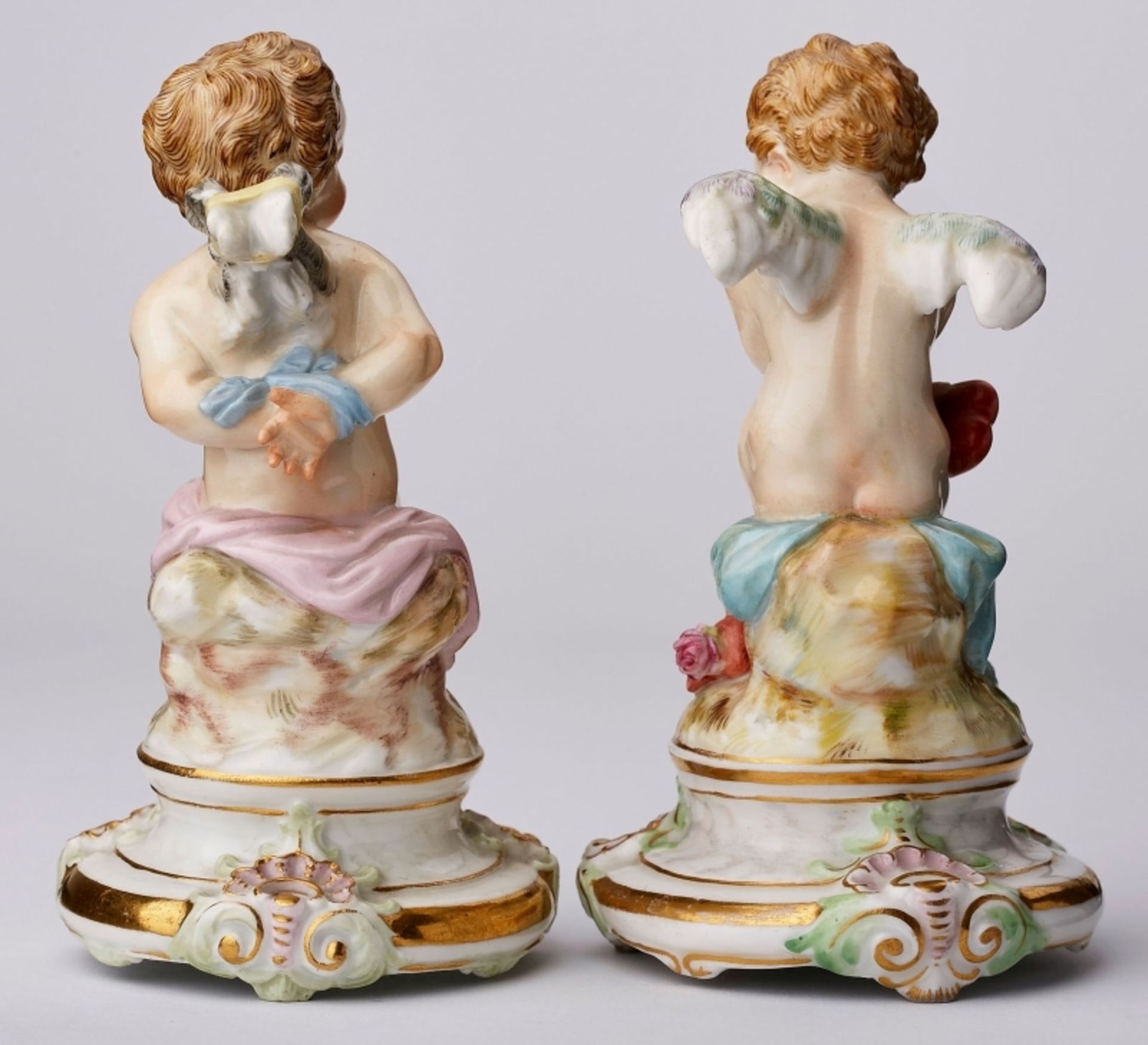 Paar kl. Amoretten, Meissen um 1870. - Bild 2 aus 2