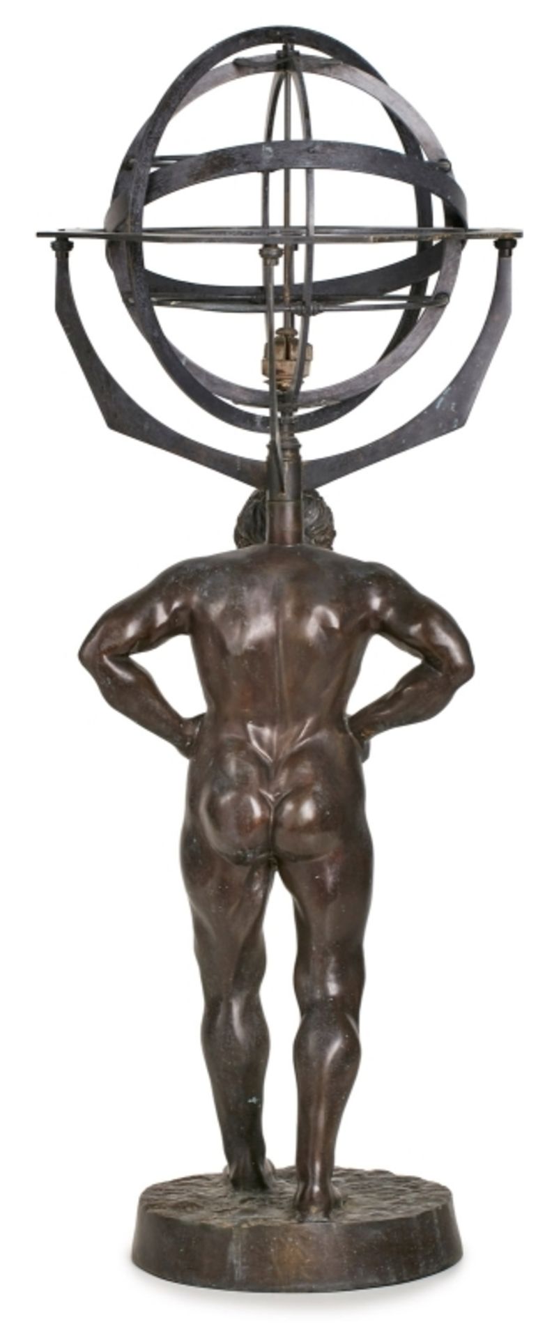 Gr. Bronze im antiken Stil: Atlas, wohl 1. Hälfte 20. Jh. - Bild 3 aus 4