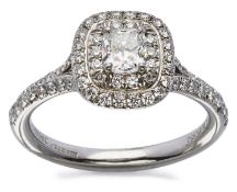 Diamant-Ring, Tiffany & Co., 2013, Platin, mit Diamanten von zus. 0,39 ct.