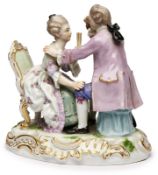 "Beim Augenarzt", Meissen um 1900.