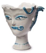 Keramik Bele Bachem: Kopf/ Vase, wohl Ende 20. Jh.