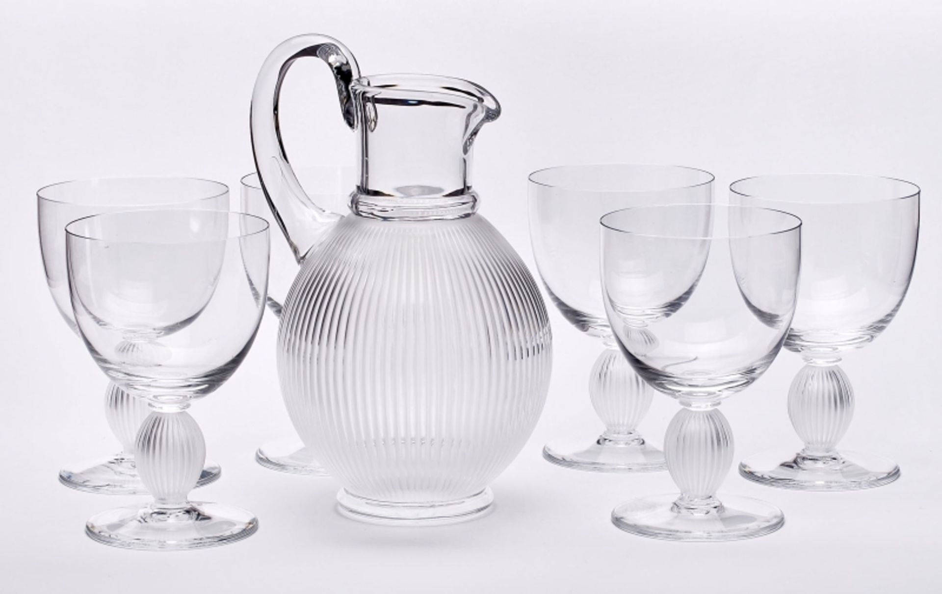 Wein-Set für 6 Pers., Lalique 2. Hälfte 20. Jh. - Bild 2 aus 3