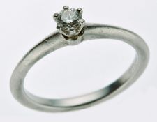 Brillant-Solitär-Ring. Tiffany & Co. Platin, Brillant 0,20 ct.