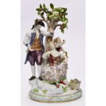 Gärtnergruppe am Apfelbaum, Meissen um 1890.