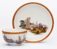 Tasse mit UT "Kauffahrtei", Meissen Punktzeit (1763-´80).