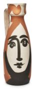 Krug "Visage", Madoura Edition Picasso 1955.