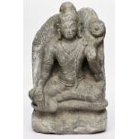 Sitzender Buddha mit Lotosblüte, Indien wohl 19. Jh.