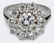 Gr. Brillant-Ring, Diamanten insg. 2,93 ct.