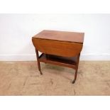 An early 20th century mahogany two tier tea trolley. 71cm width, 75cm height, 44cm depth.