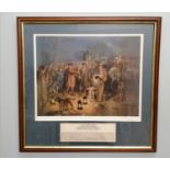 Terence Cuneo. The Raising of The Regiment. Pencil, signed print. 39.5 cm height, 48.5 cm width