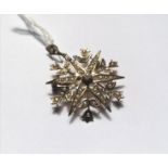 15 ct Victorian star burst pearl pendant/brooch circa 1880