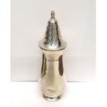 A Birmingham silver sugar sifter dated . 17 cm height, 6 cm width approx. 148 gms approx (a.f).