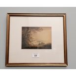 W. Payne watercolour landscape, signed. 12.5 cm height, 16 cm width approx.