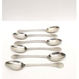 A set of six Sheffield silver coffee spoons dated 1909. 65 gms approx.