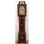 A 19th century mahogany and inlaid long cased clock. James Paton, Dennistoun, Glasgow. 239 cm