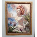 Cathy L. Charles 'Sea Nymph' Oil-on-canvas Signed. 66 cm width, 90 cm height approx.