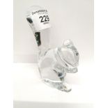 A Baccarat glass paperweight in the form of a squirrel. 12 cm height, 7 cm width approx.