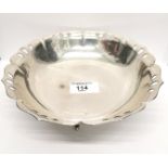 An early 20th century Chinese silver bowl having impressed marks to base. 5.5 cm height, 18 cm width