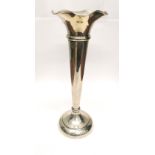 A Birmingham silver fluted vase dated 1965. 23 cm height, 8 cm width approx. 242 gms weighted approx