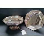 Fine pair chased silver Victorian comports with floral decoration to the top rim and base. Sheffield