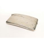 A Birmingham silver card case dated 1913. 8 cm width approx. 65 gms approx.