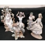 Lladro; 'Cinderella's Lost Slipper' figure, (25cm high), stamped 'Lladro 1977' and various impressed