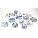 GROUP OF ASIAN BLUE AND WHITE PORCELAIN WARES17TH CENTURY AND LATERcomprising three large dishesm