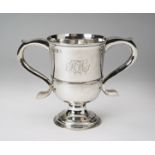 GEORGE III SILVER CUPJOHN LANGLANDS & JOHN ROBERTSON,  NEWCASTLE 1784with twin s-scroll handles