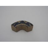 KOREAN BLUE AND WHITE WATER DROPPER depicts mountain and sky scene 9.5 cm wide approx.