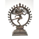 SOUTH INDIAN COPPER ALLOY FIGURE OF SHIVA NATARAJA 19TH CENTURY 34cm high