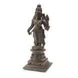 COPPER ALLOY FIGURE OF PARVATI INDIA, 19TH CENTURY 27cm high