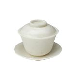 WHITE JADE CUP AND STAND QING DYNASTY 9cm high PROVENANCE: Private Northumberland collection