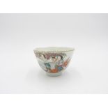 FAMILLE ROSE 'IMMORTALS' TEA BOWL TONGZHI SEAL MARK AND OF THE PERIOD the sides finely painted