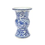 BLUE AND WHITE 'DRAGON' VASE, HU QING DYNASTY, 18TH CENTURY the Ming style vase painted in tones