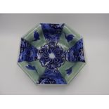 LARGE JAPANESE IMARI CELADON OCTAGONAL DISH EDO PERIOD  a sometsuke-seiji celadon deep plate with