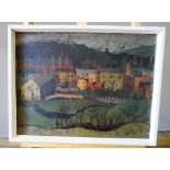 FLORENCE AUDRIE GIE (b.1922) LITTLE SILVER, TIVERTON oil on board, signed and dated 52', framed 43cm
