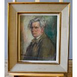 MARIUS CHARLES CHAMBON (1876-1962) SELF PORTRAIT oil on board signed lower left, framed 46cm high,