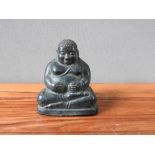 SMALL BRONZE FIGURE OF A SEATED BUDDHA 19TH CENTURY 10cm high