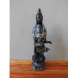 JAPANESE CLOISONNE FIGURE GUANYIN 19TH CENTURY 52.5cm high