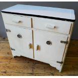 ENAMEL TOP UTILITY CUPBOARD